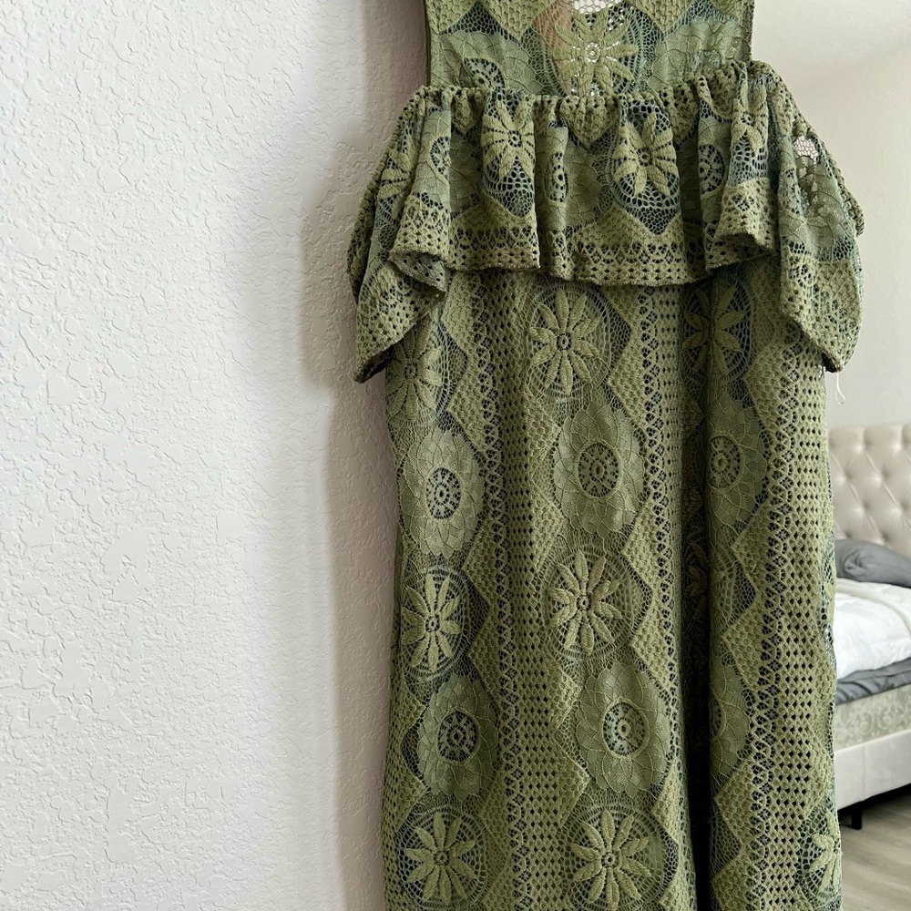 Miami Olive Lace Dress